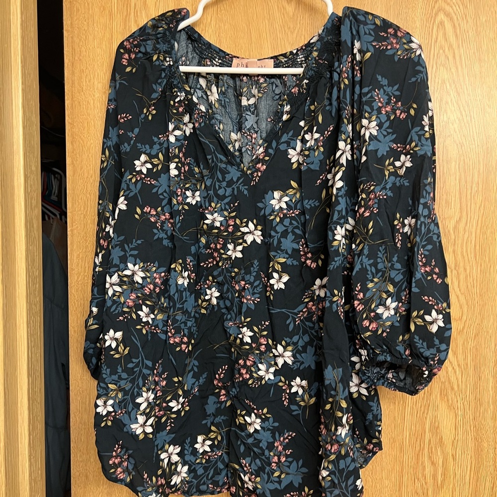 Philosophy blouse with 3/4 sleeves